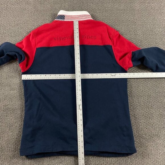 Vineyard Vines USA Color Block Mock Neck Pullover 1/2 Zip Sweatshirt Men's Large - Picture 7 of 11